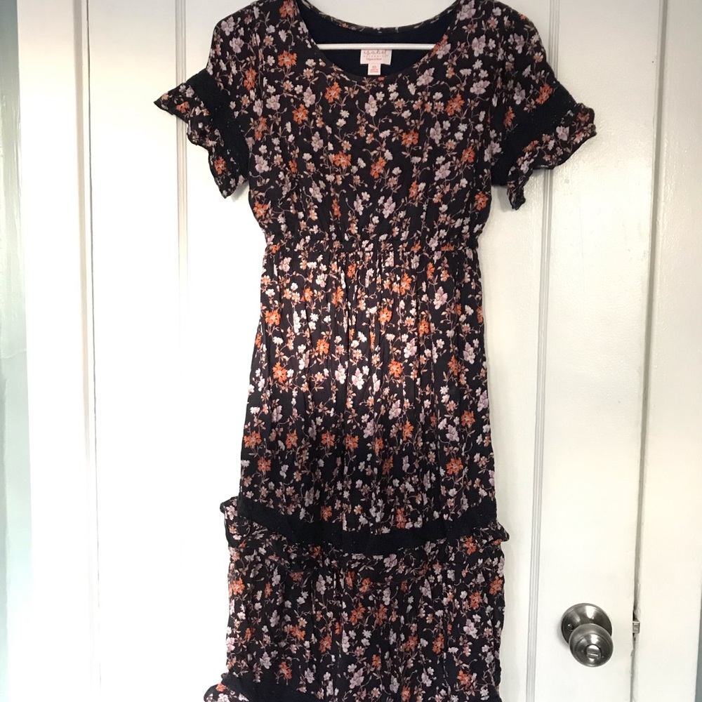 Isabel Maternity Navy Floral Dress